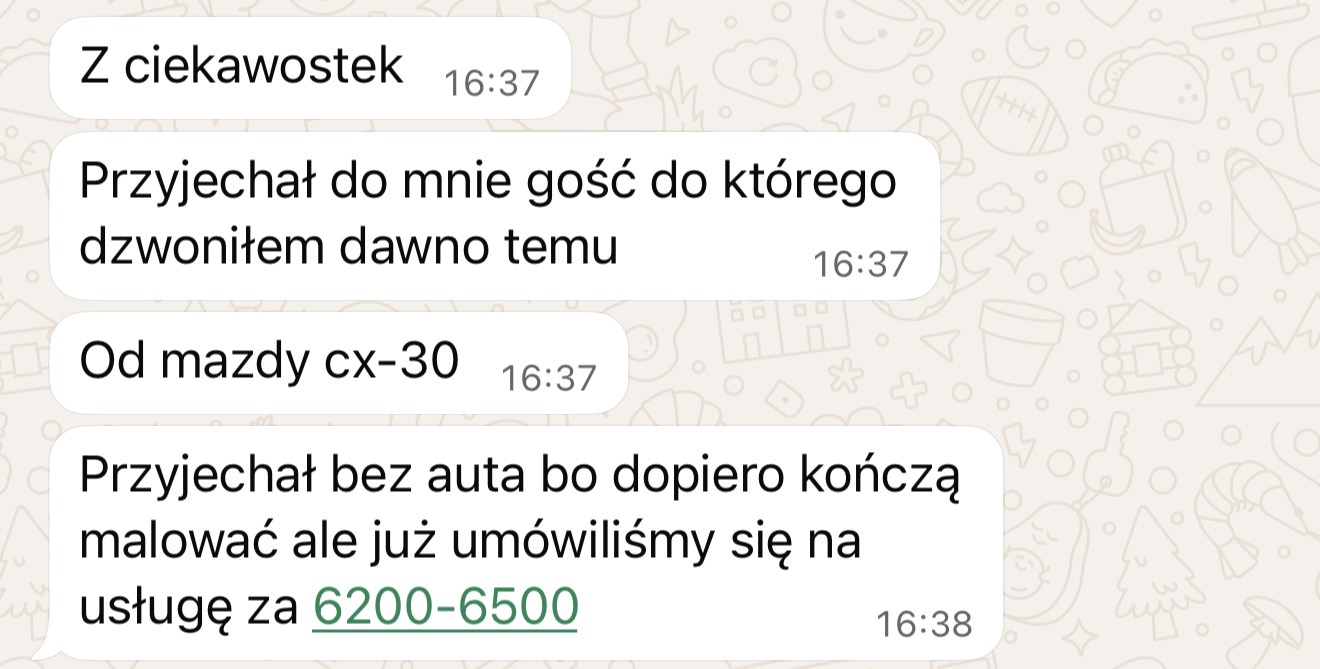 Zrzut rozmowy z klientem — efekt współpracy z OneSocial
